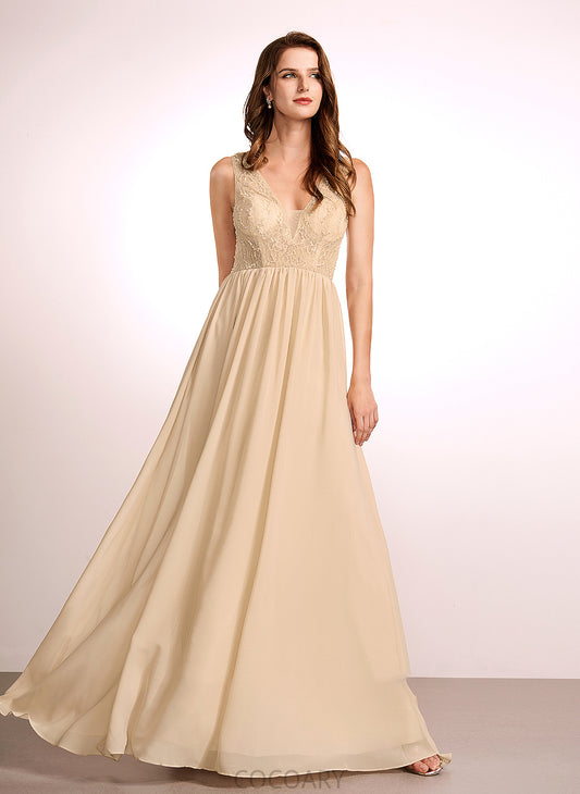 A-Line Sequins Fabric V-neck Floor-Length Silhouette Neckline Length Embellishment Danna Natural Waist Sweetheart Bridesmaid Dresses